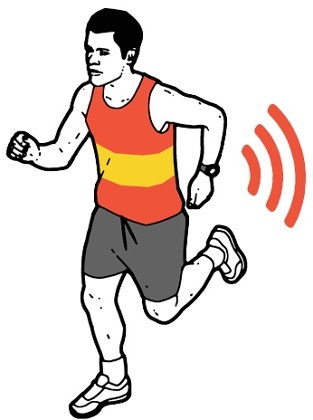 runner with watch illustration