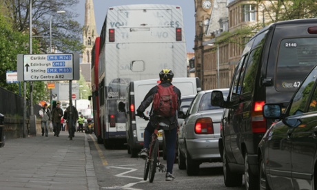 Traffic on Great Western Road: councillors in Glasgow have proposed a 20mph zone to cut accidents and protect the environment.