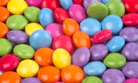 A bright and colourful selection of sugar-coated sweets