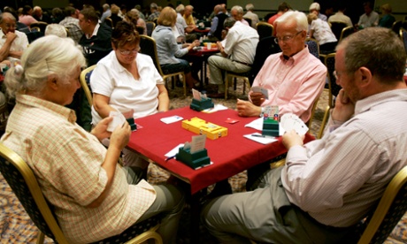 Players at a bridge competition in Brighton, 2005.
