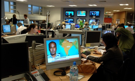 Al-Jazeera International's London bureau in Knightsbridge, London.