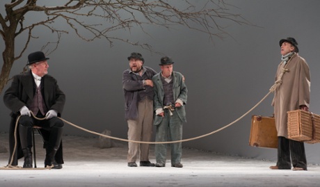 Waiting for Godot: (from left) John Bett, Brian Cox, Bill Paterson and Benny Young.
