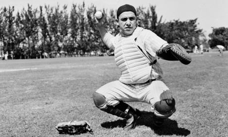 Yogi Berra during training with the New York Yankees in 1949.