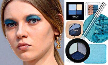 blue eye shadow