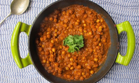 Tangy and comforting … chana masala.