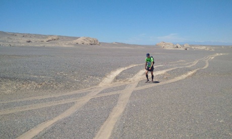 An entrant in the 4 Deserts Race, March 2015.