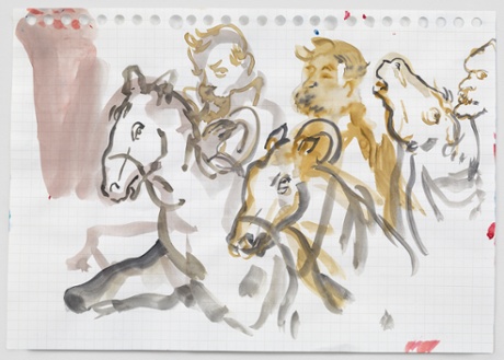 Negress Notes, 2015 by Kara Walker; watercolour and graphite on paper.