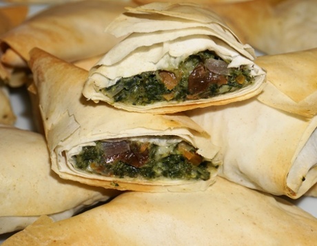 Suzanne's spicy raisin triangles: very moreish.