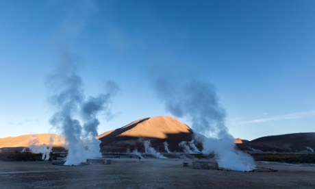 Sunrise at El Tatio Geysers, Chile.