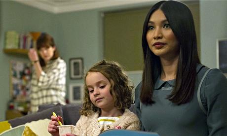 Synth stare … Gemma Chan as Anita with the Hawkins family in Humans