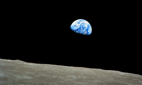 Earth rise over the Moon.