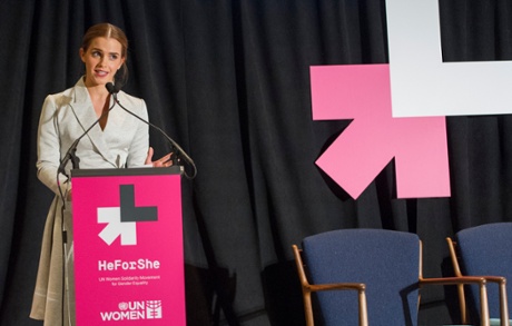 Emma Watson speaks at a HeforShe event sponcered by UN Women.