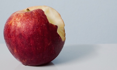 Half-eaten apple