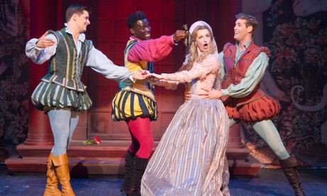 Opera North ... Ashley Day as Lucentio, Emmanuel Kojo as Gremio, Tiffany Graves as Bianca and Callum Train as Hortensio.