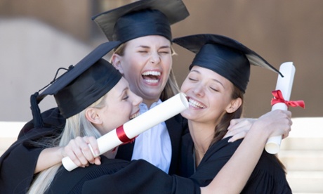Three female graduate