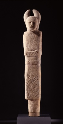 Two-faced sandstone figure from Holzgerlingen, Germany, c500-400BC.