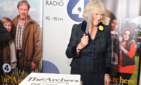 Camilla, Duchess of Cornwall on a visit to Birmingham in 2011, to meet the actors of the Archers