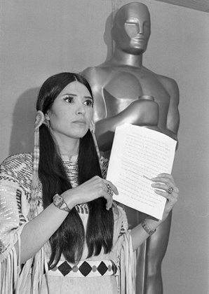 Native American Sacheen Littlefeather, who read out a letter from Marlon Brando refusing his Oscar for The Godfather as a pro-native American protest