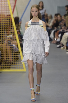 Cold shoulders on the Peter Pilotto catwalk.