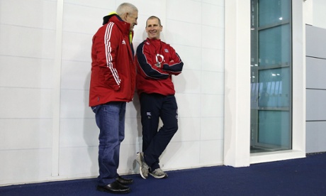Warren Gatland and Stuart Lancaster, at St George's Park back in 2013.