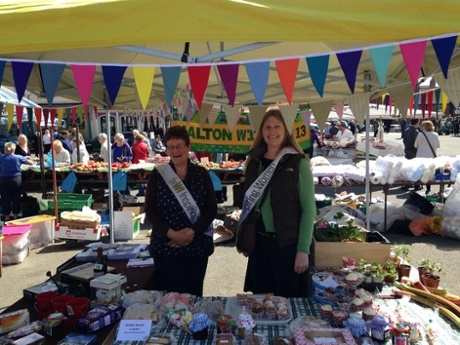 My Mum on the Malton WI stall
