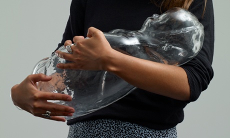 Left holding the baby … at the Jennifer Rubell show at Stephen Friedman gallery, London.