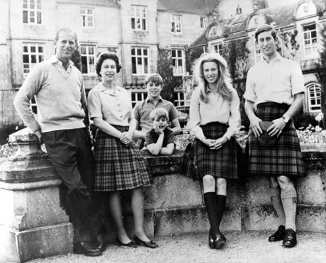 Queen Elizabeth II and family decked out in kilts at Balmoral