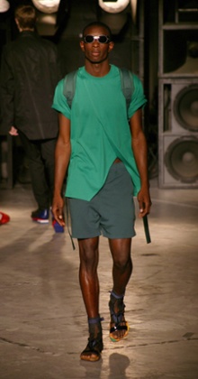 A model on the Raf Simons 2008 show