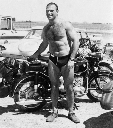 Oliver Sacks at Muscle Beach