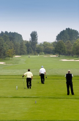 Golfers at the Belfry Golf Club, Sutton Coldfield.
