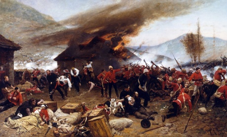 An artistic impression of the battle of Rorke’s Drift, during the Anglo-Zulu war.
