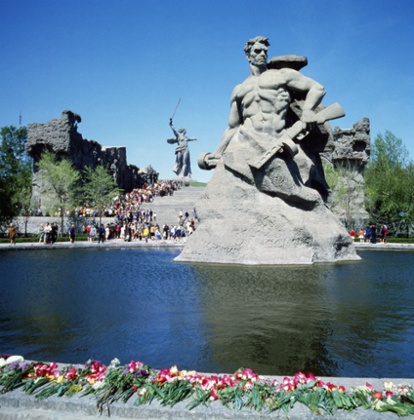 A memorial to the defenders of Stalingrad in Volgograd.