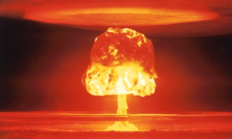 A US  Navy nuclear test on the Marshall Islands in 1954.