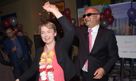 Yvette Cooper dancing with Keith Vaz at the Diversity Night party.