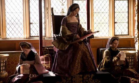 Claire Foy as Anne Boleyn (centre) in the BBC's adaptation of Wolf Hall.