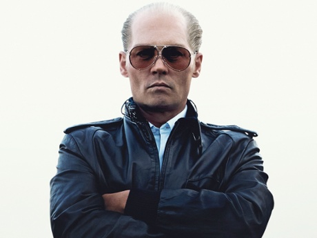 Johnny Depp in make-up as mobster James 