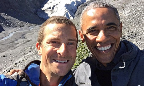Bear Grylls’ selfie with President Obama.