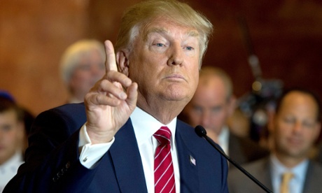 Donald Trump signsa loyalty pledge to the Republican Party at Trump Tower, New York, America on 3 September 2015.