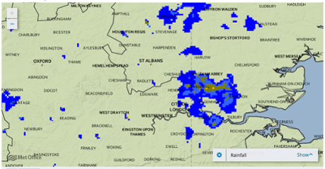 The latest rain radar