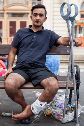 Yousef Rayd, 26, who was caught in two explosions.