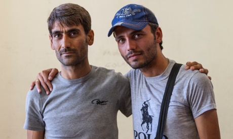 Majd Haaj Hussain, right, with his brother Walid.