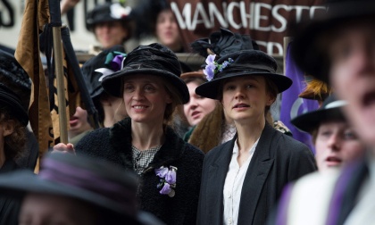 Anne Marie-Duff and Carey Mulligan in Suffragette.