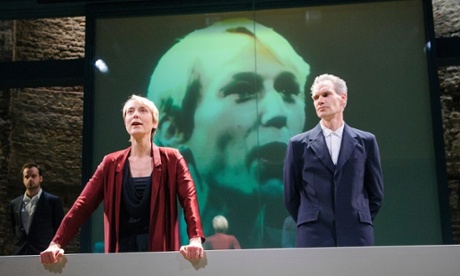 Lia Williams and Angus Wright in Oresteia, transferring to Trafalgar Studios this week.