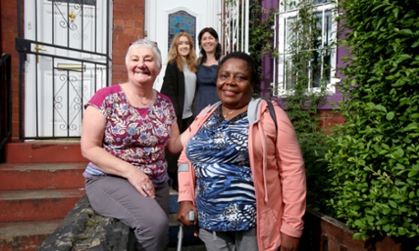 Lois Mortimer (front left), with (clockwise from back left) Esme and Kirsty McArthur and their Zimbabwean guest.