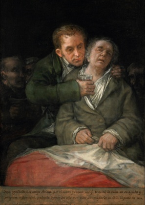 Self Portrait with Doctor Arrieta, 1820, by Francisco Goya