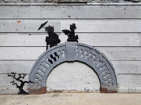 Banksy's Geishas in Bushwick. 