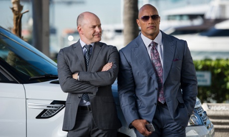 Rock solid: Dwayne Johnson and Rob Corddry in Ballers.