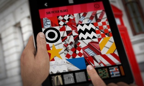 Sir Peter Blake's design on the Dazzle It app.