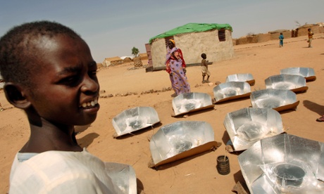 Solar stoves in a refugee camp in northeastern Chad