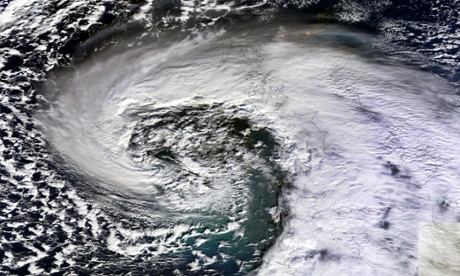 Stormy debate: extreme weather sweeps across the UK.